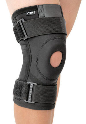 Vita Orthopaedics 06-2-073 Επιγονατίδα με Οπή και Μπανέλες Με Άρθρωση σε Μαύρο χρώμα