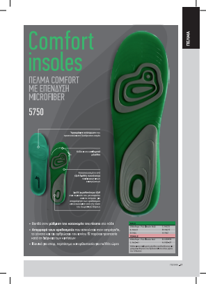 ANATOMIC LINE Πέλμα Comfort με επένδυση Microfiber 5750