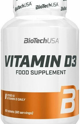 Βιταμίνη D3 2000 IU BioTechUSA 60 Ταμπλέτες