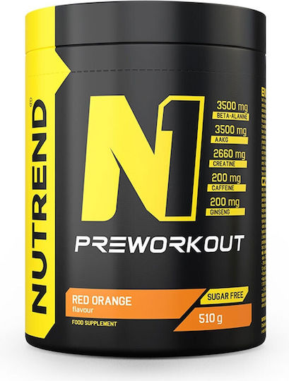 Nutrend N1 510g Red Orange Pre-Workout με Καφεΐνη και Κρεατίνη